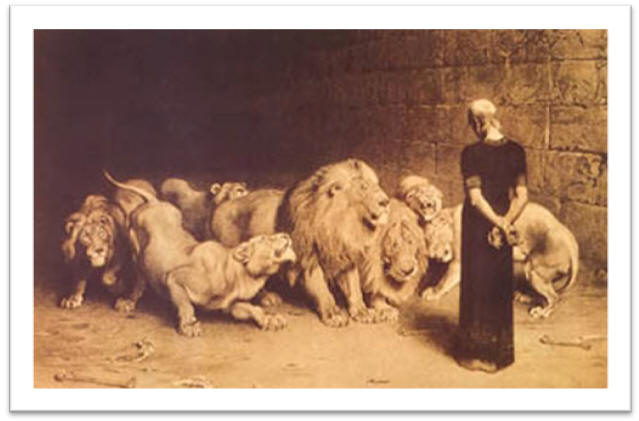 In het verhaal van ÒDaniël in de LeeuwenkuilÓ blijkt dat Darius onmiddellijk doorheeft dat de aangenomen wet niet bedoeld was tot verering van de koning, maar voor het doden van Daniël.